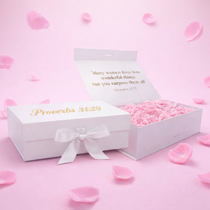 Proverbs 31:29 Scripture Gift Box (w/ Roses)