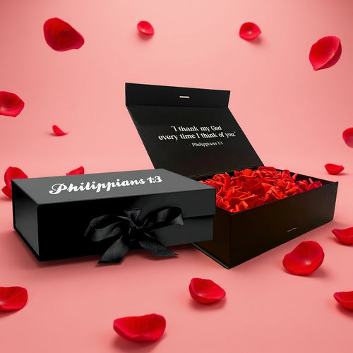 Philippians 1:3 Scripture Gift Box (w/ Roses)